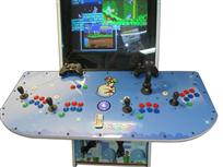 71 4-player, bartcade, mario, blue, red buttons, blue buttons, green buttons, purple trackball, tron joystick