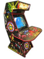 67 4-player, arcade classics, mame, lighted, red buttons, blue buttons, red trackball