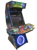 792 4-player, yellow buttons, green buttons, blue buttons, red buttons, lighted, blue trackball, blue trim, black trim, arcade, metroid