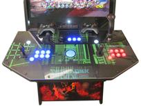 840 2-player, blue buttons, red buttons, lighted, blue trackball, black trim, tron joystick, spinner, escape from new york
