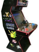 25 2-player, lighted, red buttons, blue buttons, orange trackball, spinner, tron joystick, black, arcade classics