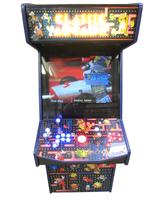 610 2-player, blue buttons, red buttons, lighted, red trackball, blue trim, classic arcade