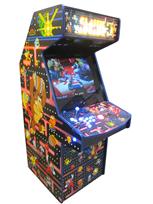 612 2-player, blue buttons, red buttons, lighted, red trackball, blue trim, classic arcade