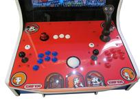 645 2-player, blue buttons, red buttons, white trackball, white trim, tron joystick, spinner, donket kong