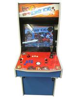 646 2-player, blue buttons, red buttons, white trackball, white trim, tron joystick, spinner, donkey kong