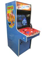 648 2-player, blue buttons, purple buttons, white trackball, white trim, tron joystick, spinner, donkey kong