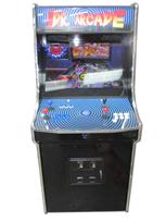 1004 2-player, blue buttons, white buttons, blue trackball, silver trim, dr. arcade