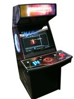172 2-player, starcade, lighted, blue buttons, red buttons, orange trackball, black, space, led lights, spinner