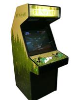 163 2-player, fun @ 601, green buttons, white trackball, forest