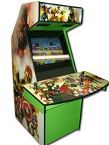 158 4-player, green buttons, red buttons, orange buttons, green trackball, marvel, zombies, green