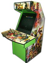 157 4-player, green buttons, red buttons, orange buttons, green trackball, marvel, zombies, green