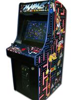 155 2-player, mame, arcade classics, coin door, lighted, blue buttons, red buttons, red trackball, spinner