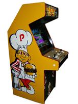 152 2-player, burger time, white buttons, white trackball, spinner, yellow, black, coin door