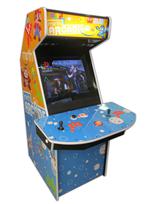 191 2-player, mirth arcade, blue, yellow, orange buttons, orange trackball
