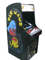 179 2-player, pacman, red buttons, white trackball, coin door, black