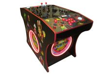 535 2-player, lighted, led lights, red buttons, white trackball, dual trackballs