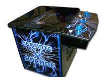 195 2-player, ultimate arcade, lightning, coin door, blue buttons, blue trackball