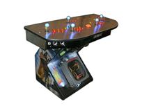 342 4-player, lighted, orange buttons, orange trackball, red buttons, green buttons, yellow buttons, flux capacitor, stainless steel