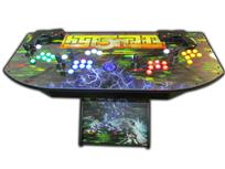 334 4-player, hypercade, lighted, blue buttons, green buttons, blue trackball, red buttons, yellow buttons, arcade classics