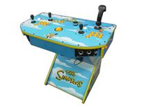 313 2-player, the simpsons, lighted, yellow buttons, yellow trackball, tron joystick, spinner