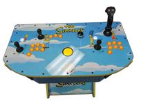 312 2-player, the simpsons, lighted, yellow buttons, yellow trackball, tron joystick, spinner
