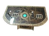 302 2-player, steampunk, black buttons, blue trackball