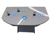 282 2-player, silver, lighted, blue buttons, blue trackball