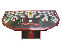 649 4-player, green buttons, red buttons, white buttons, white trackball, red trim, black trim, ferrari