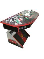 651 4-player, green buttons, red buttons, white buttons, white trackball, red trim, black trim, spinner, frrrari