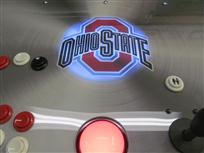 673 4-player, red buttons, black buttons, white buttons, red trackball, yellow trim, ohio state