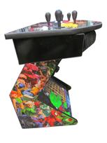 769 4-player, yellow buttons, blue buttons, red buttons, orange buttons, white trackball, black trim, marvel vs capcom, 2