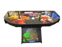 770 4-player, yellow buttons, blue buttons, red buttons, orange buttons, white trackball, black trim, marvel vs capcom, 2