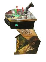 818 2-player, green buttons, red buttons, white trackball, gold trim, tron joystick, spinner, star wars