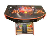 1074 2-player, blue buttons, orange buttons, lighted, orange trackball, orange trim, black trim, clemson, football