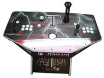 240 2-player, texas a&m, white buttons, red buttons, white trackball, tron joystick, spinner