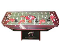 511 4-player, lighted, sports, football, 49ers, red buttons, white buttons, red trackball
