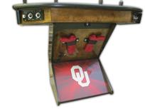 507 4-player, oklahoma, woodgrain, red buttons, white buttons, white trackball