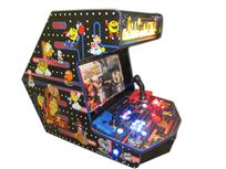 368 2-player, pacman, lighted, blue buttons, red buttons, tron joystick, black, spinner