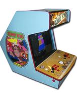 381 2-player, donkey kong, blue, yellow, red buttons, white trackball