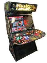465 4-player, pacman, tron joystick, black trackball, lighted, spinner, green buttons, blue buttons, red buttons, orange buttons