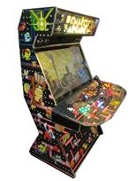 462 4-player, pacman, tron joystick, black trackball, lighted, spinner, green buttons, blue buttons, red buttons, orange buttons