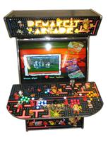 461 4-player, pacman, tron joystick, black trackball, lighted, spinner, green buttons, blue buttons, red buttons, orange buttons