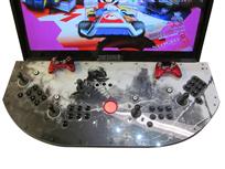 706 4-player, black buttons, red trackball, black trim, man on moutain