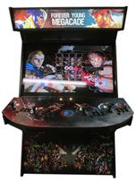 847 4-player, blue buttons, blue trackball, black trim, forever young megacade, marvel vs street fighter