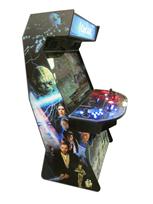 898 4-player, blue buttons, red buttons, lighted, red trackball, black trim, spinner, capecade, star wars