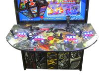 956 4-player, blue buttons, red buttons, lighted, red trackball, black trim, tron joystick, spinner, transformers