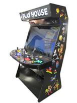 1027 4-player, yellow buttons, green buttons, blue buttons, red buttons, lighted, black trackball, black trim, tron joystick, spinner, play house,classic 