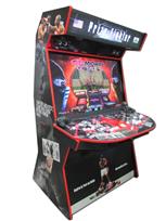 1029 4-player, red buttons, white buttons, orange trackball, red trim, black trim, tron joystick, prize fighter, boxing