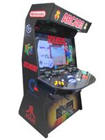 1156 4-player, yellow buttons, green buttons, blue buttons, red buttons, lighted, white trackball, black trim, arcade, old nintendo controller
