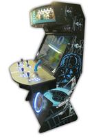 495 4 player, star wars, space, mame, lighted, blue buttons, tron joystick, spinner, led lights